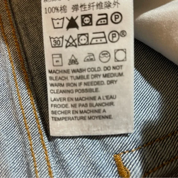 Levi’s Ribcage Straight Ankle Jeans 22W Long Button Fly - Picture 8 of 11